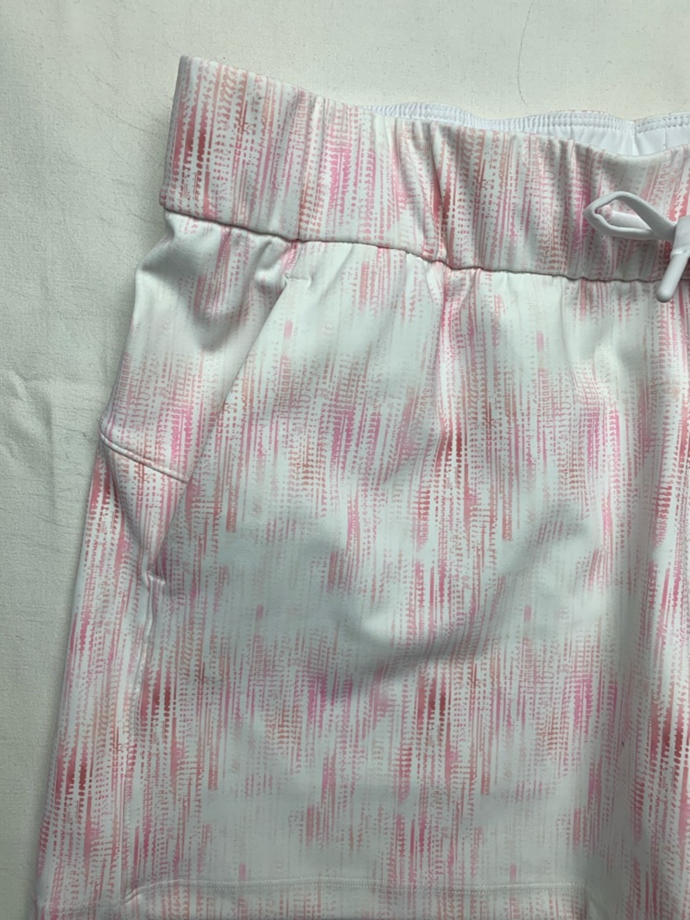 Zyia size large White Pink Active Drawstring Shorts running athletic casual - Picture 4 of 8